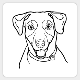 Dog Minimalist Line Art Sticker